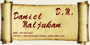 Daniel Maljukan vizit kartica